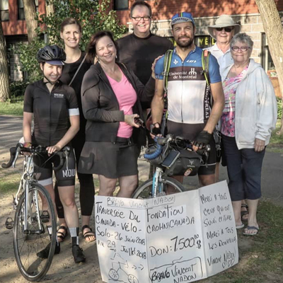 Un ultra cycliste atteint de la maladie de Crohn traverse le Canada en vélo