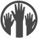 volunteer hands